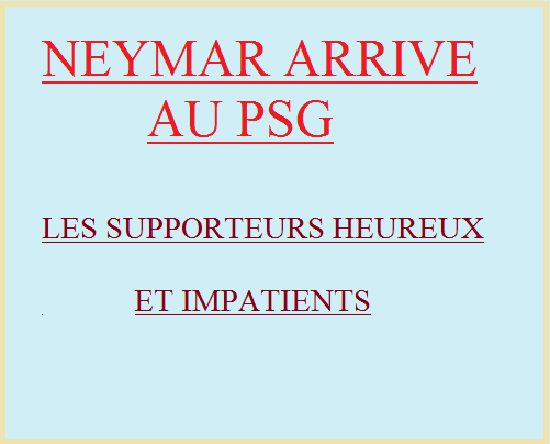 Neymar au PSG en ligue 1